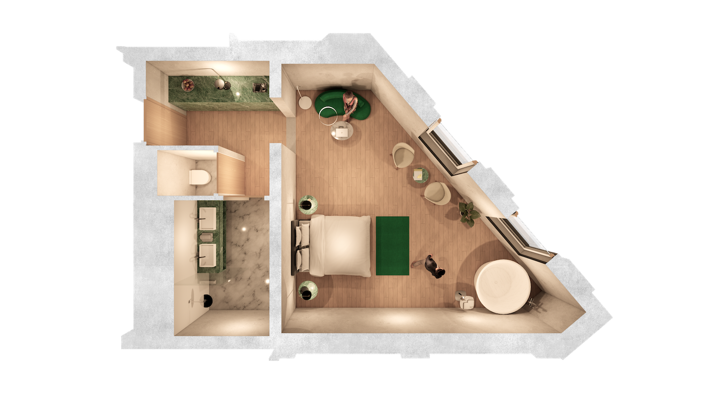 Hotelkamer van De Meelfabriek hotel in Leiden