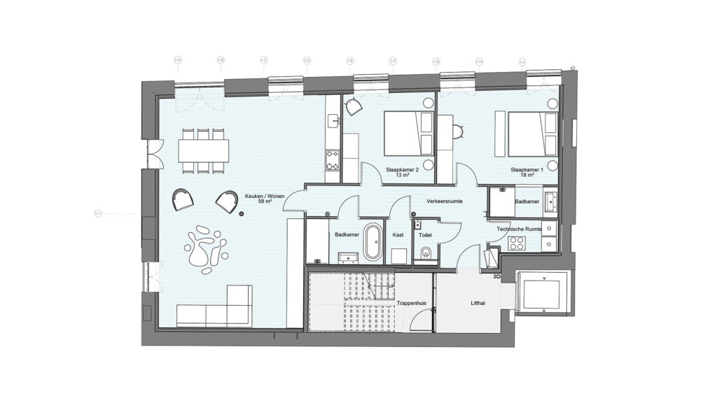 Ketelhuis level 1 van De Meelfabriek in Leiden